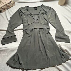 Y2K boho tie-back top